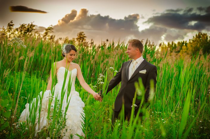 Mariage : Sous le ciel orange